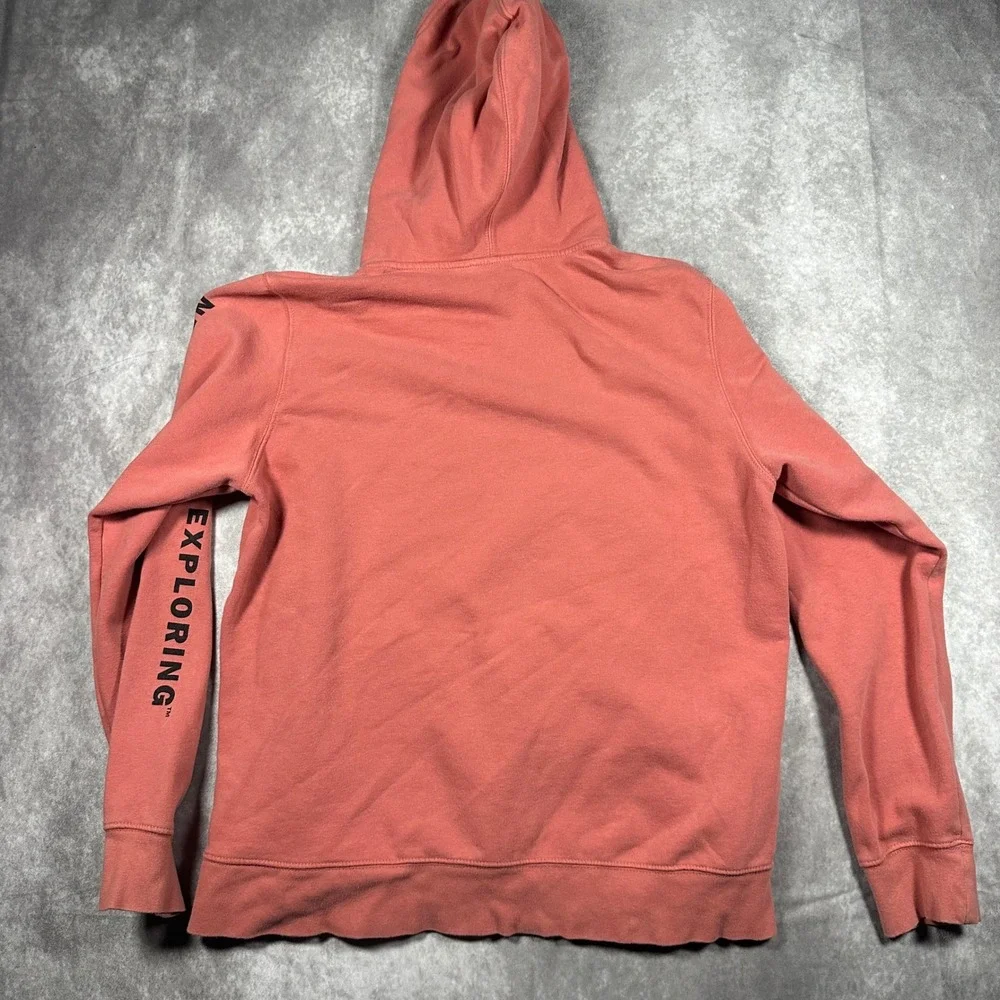 The North Face Mens Large Never Stop Exploring Box Logo Hoodie Red Clay Fleece
